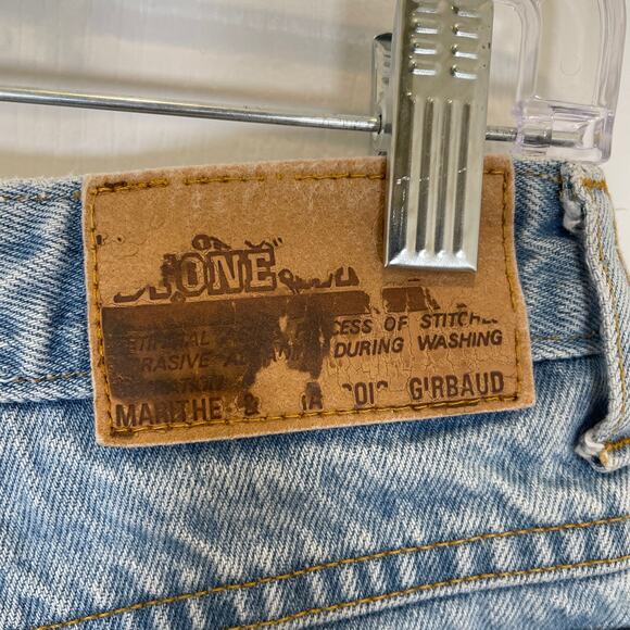 Vintage 90's Y2K Marithe Francois Girbaud Mom Jeans Acid Wash Tapered‎ 7/8 (6) S - Picture 6 of 6